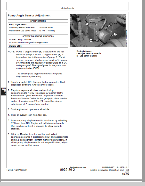 John Deere 550LC Excavator Repair Technical Manual Workshop Guide