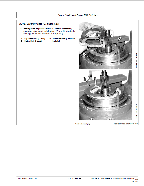 John Deere 640G-III, 648G-III, 460D, 460DG Skidder Repair Manual (S.N after 604614 -) Workshop Guide