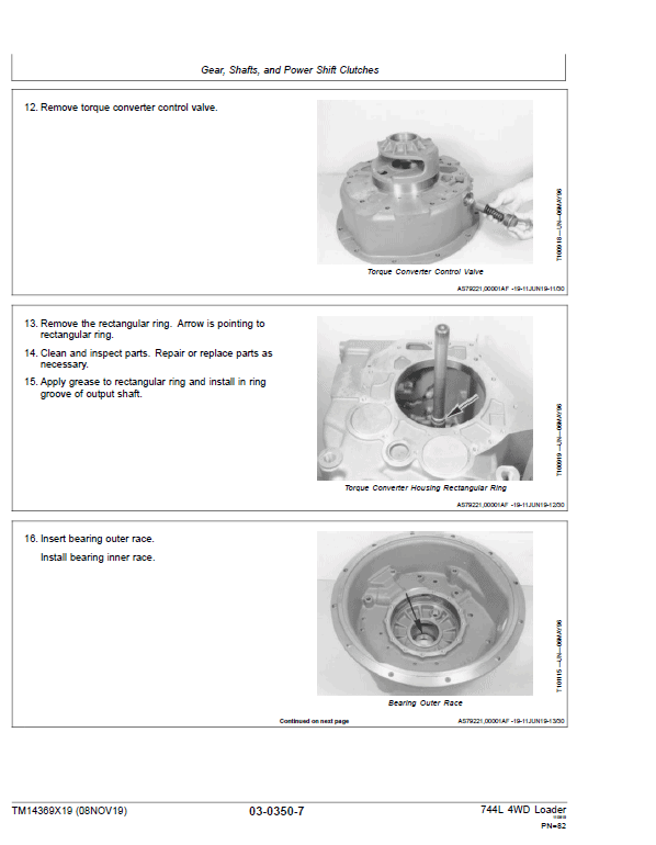 John Deere 744L 4WD Loader Repair Technical Manual (S.N F697293 & L697293 – ) Workshop Guide