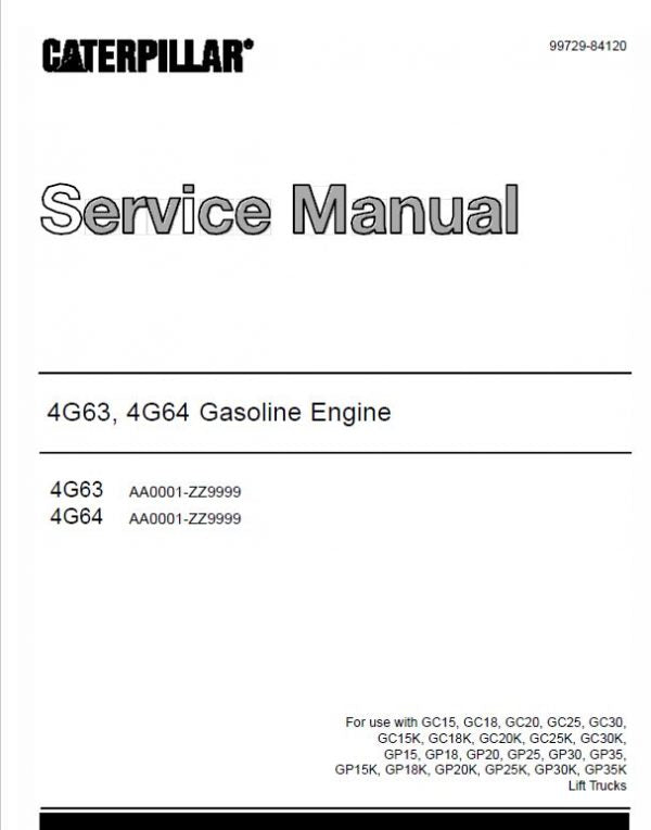 CAT DP15K, DP18K, DP20K, DP25K, DP30K, DP35K Forklift Service Manual