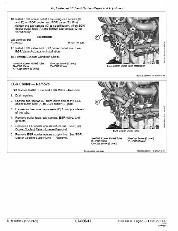 John Deere 6135 Diesel Engine Level 22 ECU Repair Technical Manual (CTM104919) Workshop Guide
