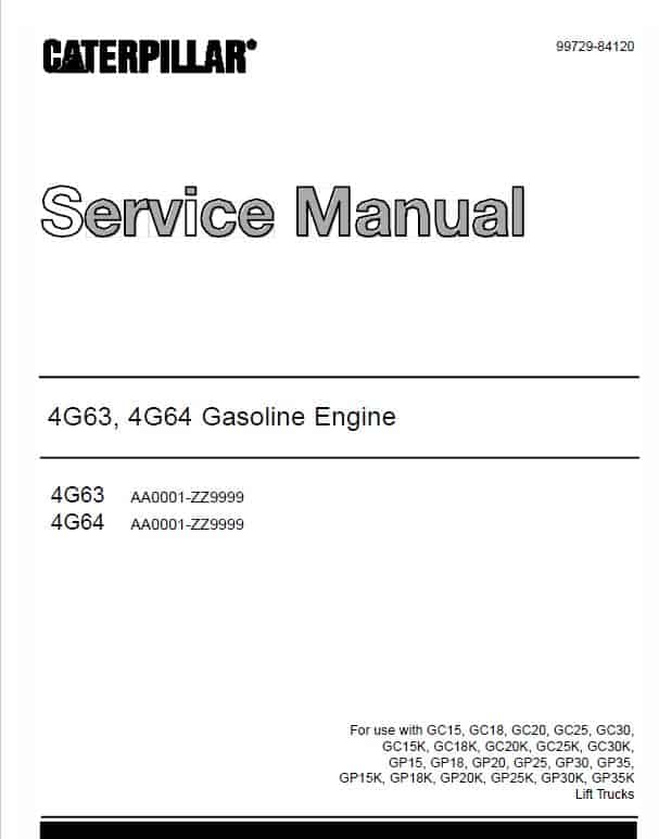 CAT DP15K, DP18K, DP20K, DP25K, DP30K, DP35K Forklift Service Manual
