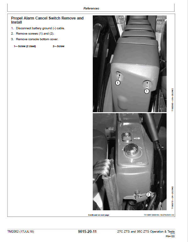John Deere 27C ZTS, 35C ZTS Excavator Repair Technical Manual Workshop Guide
