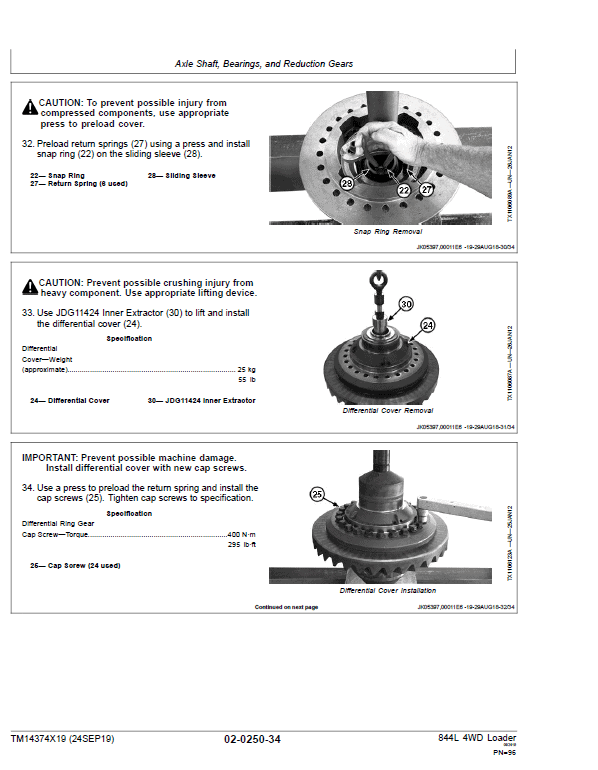 John Deere 844L 4WD Loader Repair Technical Manual (S.N D697293 – ) Workshop Guide