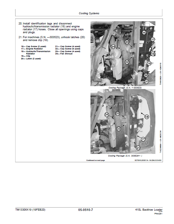 John Deere 410L Backhoe Repair Technical Manual (S.N after C273920 & D273920 – 390995) Workshop Guide
