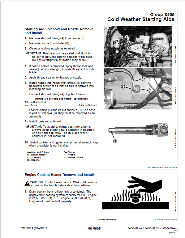 John Deere 540G-III, 548G-III Skidder Repair Technical Manual (S.N after 630436 – ) Workshop Guide