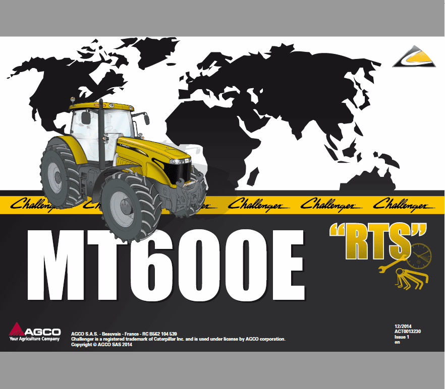 Challenger MT645E, MT655E, MT665E, MT675E, MT685E Tractor Workshop Manual Workshop Guide