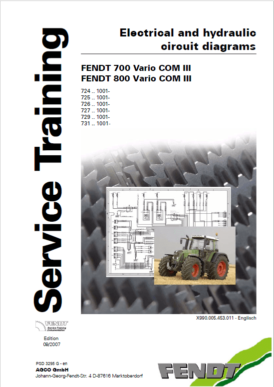 Fendt 712, 714, 716, 718 Vario COM III Tractors Workshop Repair Manual