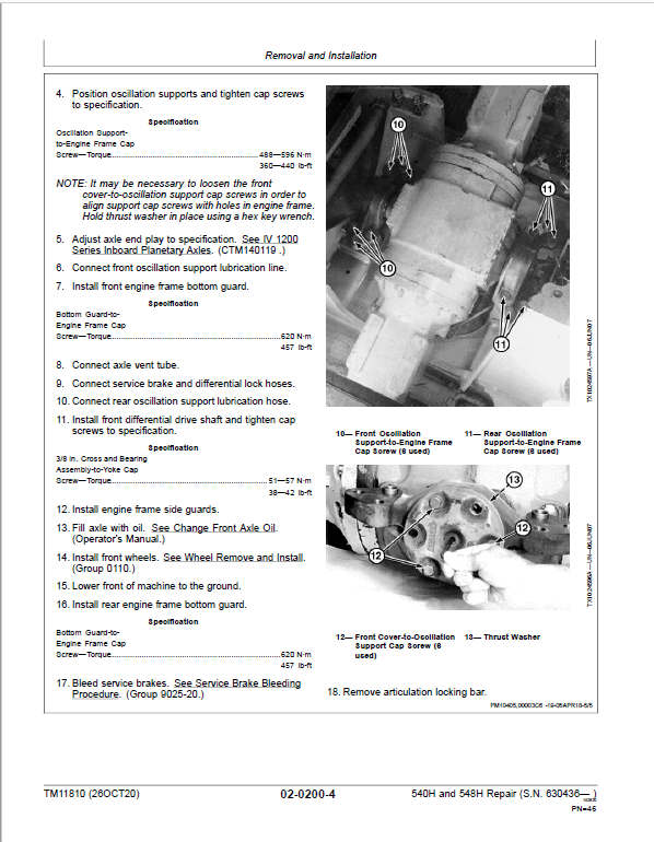 John Deere 540H, 548H Skidder Repair Technical Manual (S.N after 630436 – ) Workshop Guide