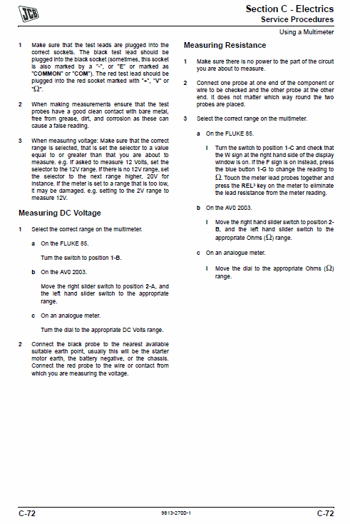 JCB 85Z-1, 86C-1, 90Z-1, 100C-1 Midi Excavator Service Manual Workshop Guide