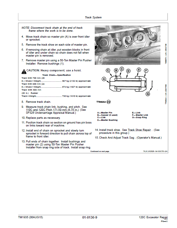 John Deere 120C Excavator Repair Technical Manual Workshop Guide