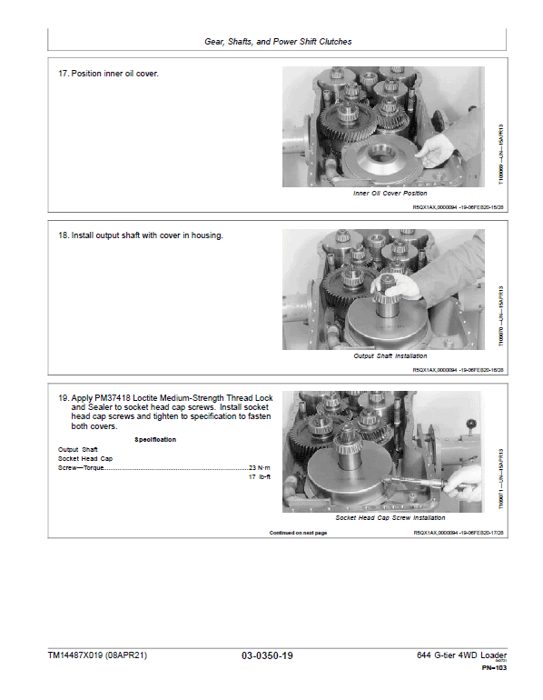 John Deere 624 G-Tier, Gen-A 4WD Loader Technical Manual (S.N LA00001,DA00001, CA00001 – ) Workshop Guide