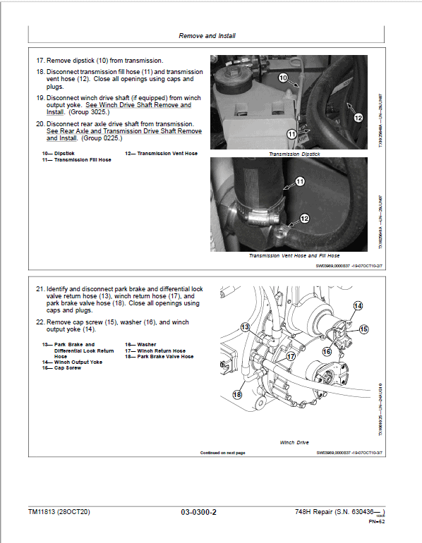 John Deere 748H Skidder Repair Technical Manual (S.N after 630436 – ) Workshop Guide