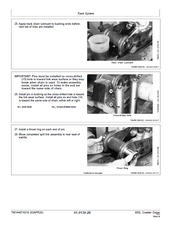 John Deere 850L Crawler Dozer Repair Technical Manual (S.N after CXXXXXX – ) Workshop Guide