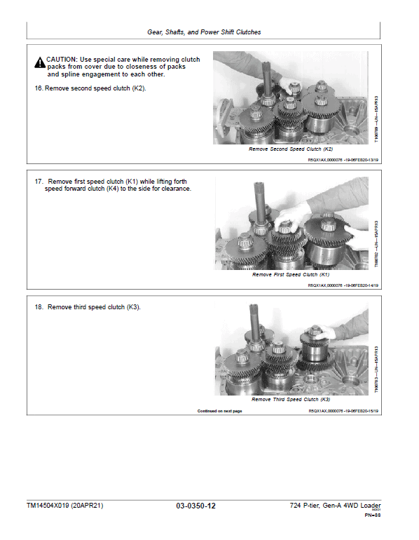John Deere 724 P-Tier, Gen-A 4WD Loader Repair Technical Manual (S.N L_10283 – ) Workshop Guide