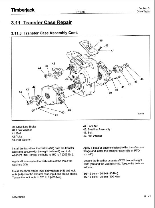 Timberjack 240C Skidder Service Repair Manual (973063 and Up) Workshop Guide