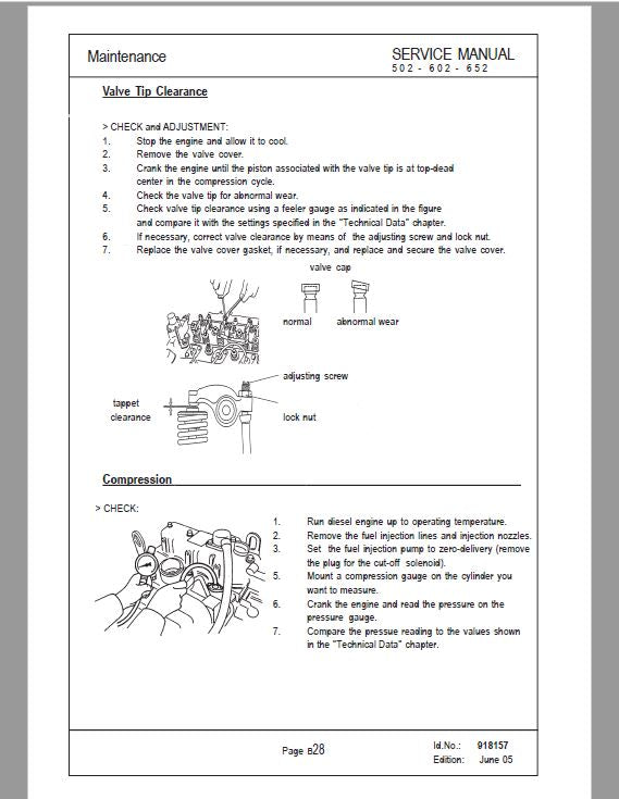 Gehl GE 502, GE 602, GE 652 Mini Excavator Repair Service Manual