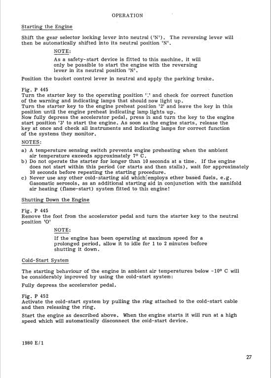 Komatsu 60E Wheel Loader Service Manual Workshop Guide