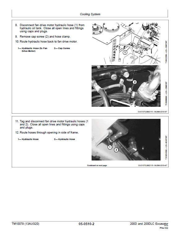 John Deere 200D, 200DLC Excavator Repair Technical Manual Workshop Guide