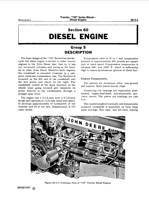 John Deere 70, 720, 730 (70 Series) Tractors Technical Manual Workshop Guide
