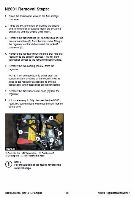 Doosan Daewoo G420E, G424E Tier 2 LP Engine Forklift Service Manual Workshop Guide