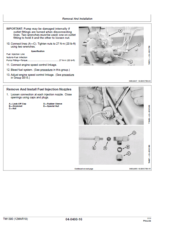 John Deere 490D, 590D Excavators Repair Technical Manual Workshop Guide