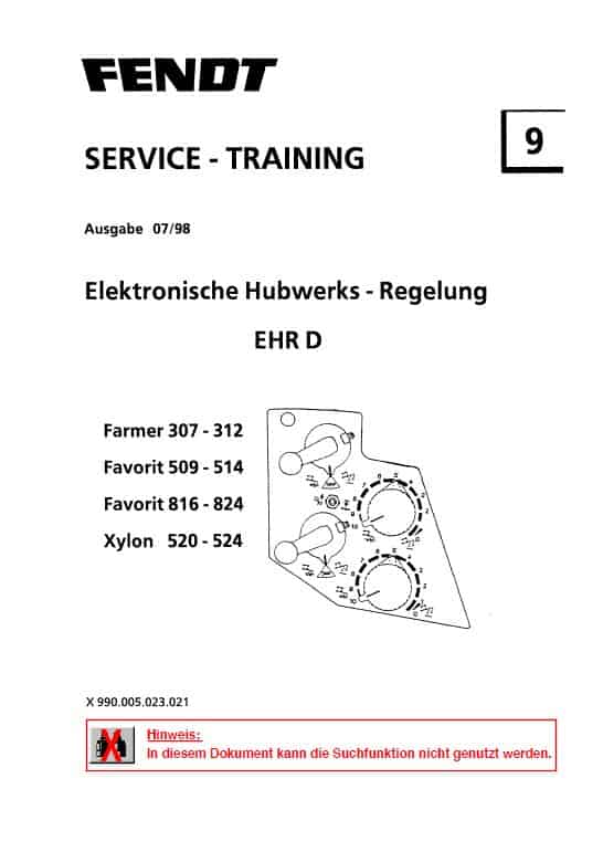 Fendt 816, 818, 822, 824 Favorit COM I Tractors Workshop Repair Manual Workshop Guide