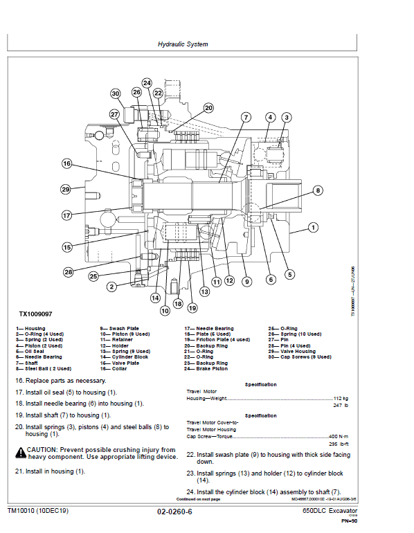 John Deere 650DLC Excavator Repair Technical Manual Workshop Guide