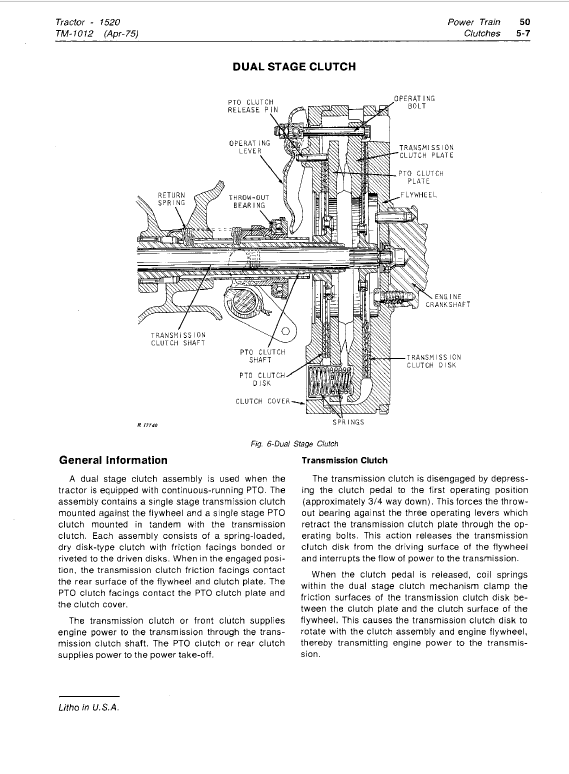 John Deere 1520 Utility Tractor Repair Technical Manual Workshop Guide