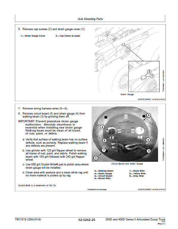 John Deere 350D, 400D Series 2 Dump Truck Technical Manual ( S.N. 626763—642001) Workshop Guide