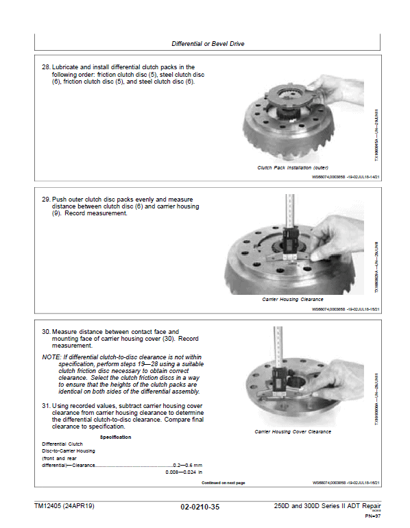 John Deere 250D, 300D Series 2 Dump Truck Technical Manual (S.N. after C642001 – ) Workshop Guide