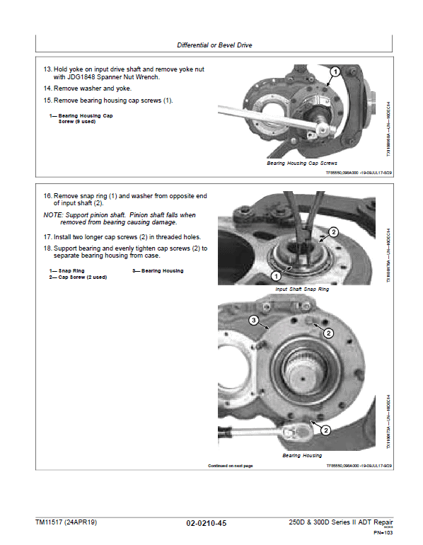 John Deere 250D, 300D Series 2 Dump Truck Technical Manual (S.N. 626761 – 642000) Workshop Guide