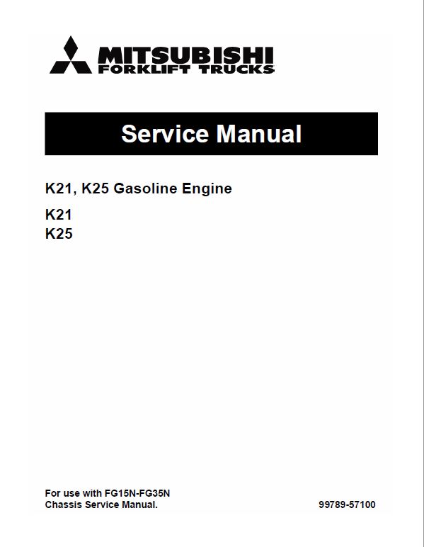 Mitsubishi FGC25N, FGC25N HO, FGC28N, FGC30N, FGC33N Forklift Service Manual