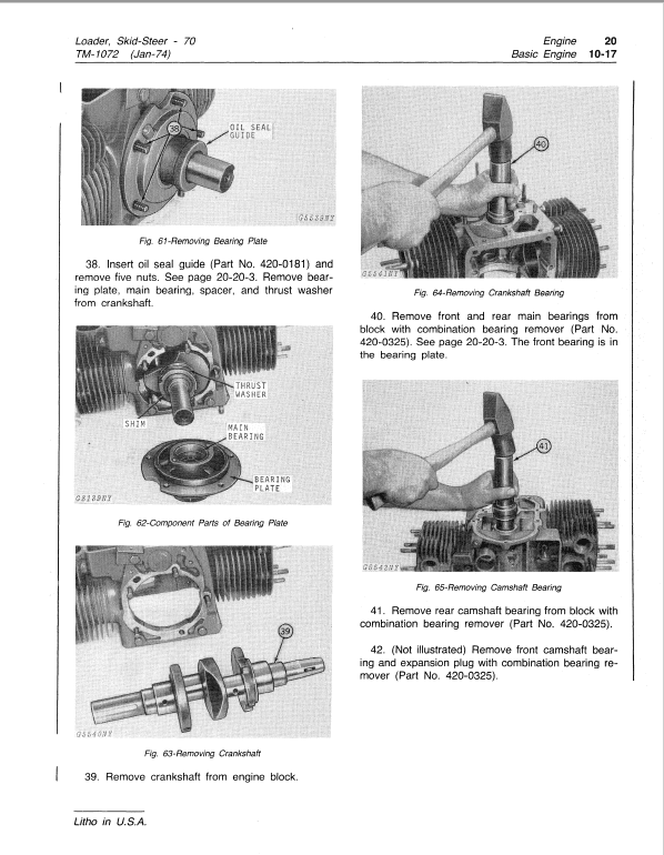 John Deere 70 SkidSteer Loader Repair Technical Manual (TM1072) Workshop Guide