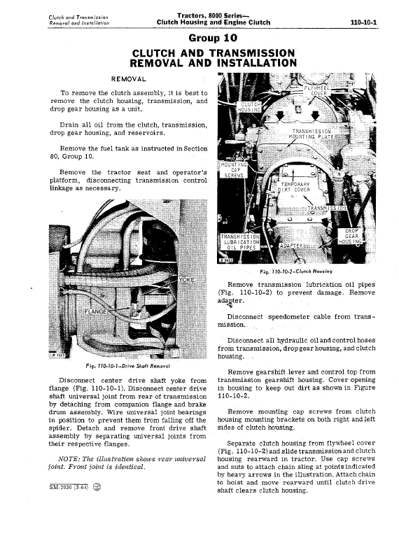 John Deere 8010, 8020 Tractors Repair Technical Manual SM2030 Workshop Guide