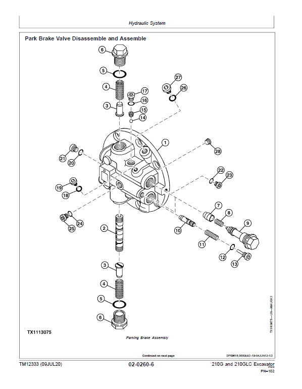 John Deere 210G, 210GLC Excavator Repair Technical Manual (S.N after E520001 -) Workshop Guide