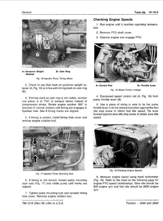 John Deere 2440, 2640 Tractors Repair Technical Manual (SN. after 341000 -) Workshop Guide
