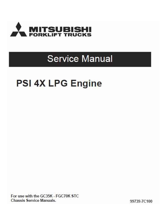 Mitsubishi FGC35K, FGC40K, FGC40K STC Forklift Service Manual
