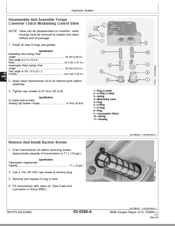 John Deere 862B Scraper Repair Technical Manual (S.N after 793083) Workshop Guide