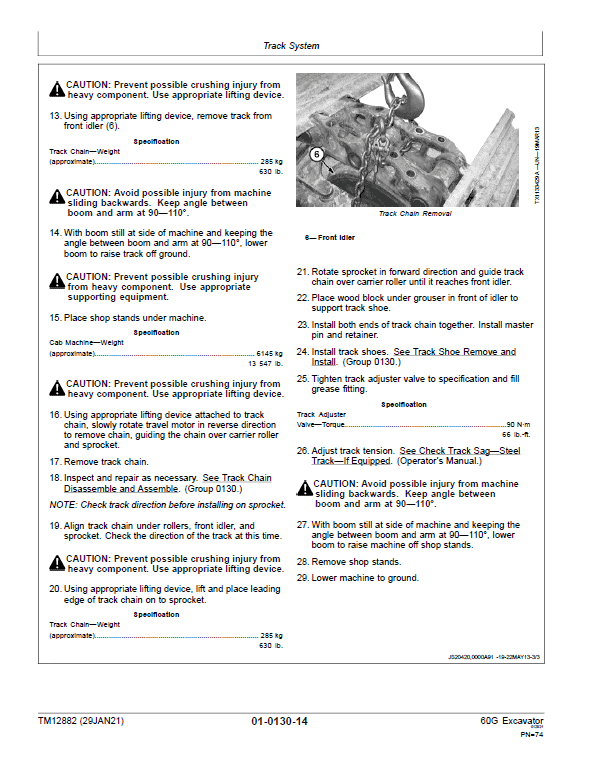 John Deere 60G Excavator Repair Technical Manual (S.N after J285001 – ) Workshop Guide