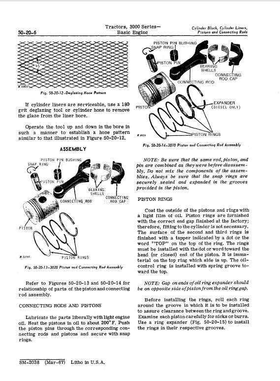 John Deere 3010, 3020 Tractors Technical Manual (SM2038 & SM2041) Workshop Guide