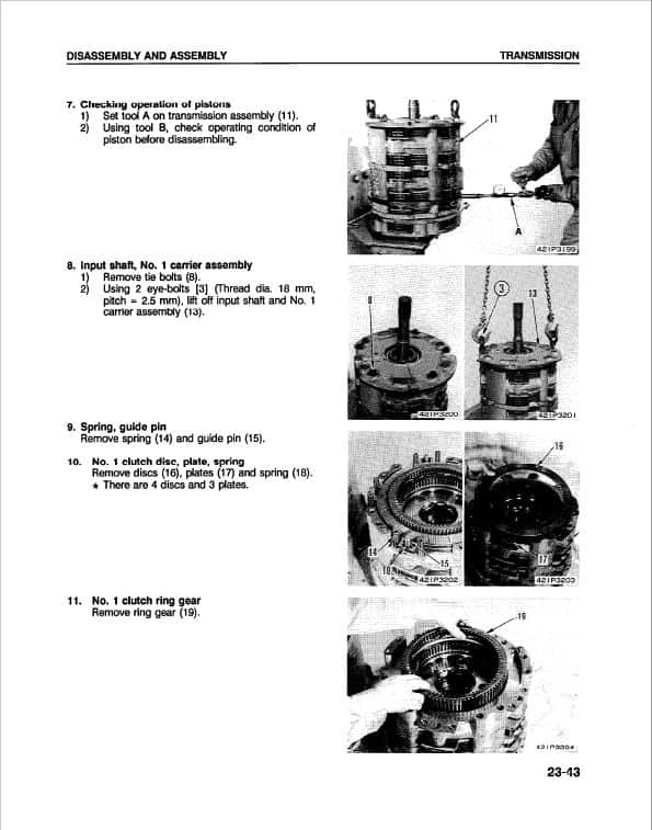 Komatsu WA450-2 Wheel Loader Service Manual Workshop Guide