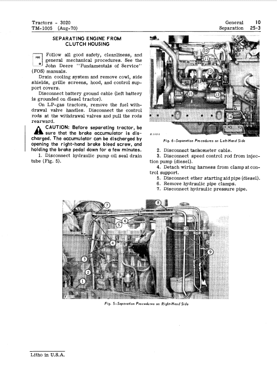 John Deere 3020 Row-Crop Tractor Repair Technical Manual (SN. from 123000 -) Workshop Guide