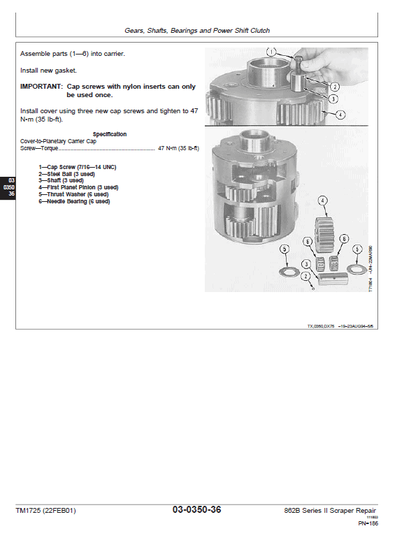 John Deere 862B Series II Scraper Repair Technical Manual (S.N after 818323) Workshop Guide