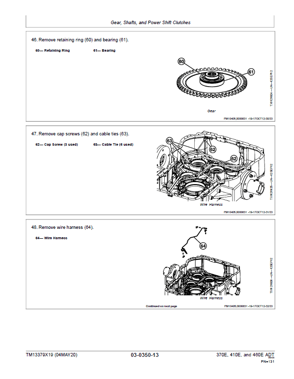 John Deere 370E, 410E, 460E Dump Truck Technical Manual (S.N. F634583 – F668586 ) Workshop Guide