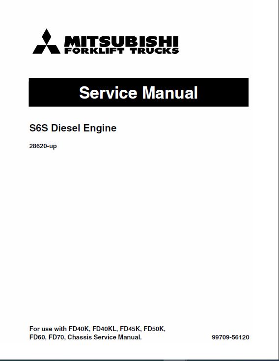 Mitsubishi FG40N, FG45N, FG50CN, FG50N, FG55N Forklift Service Manual