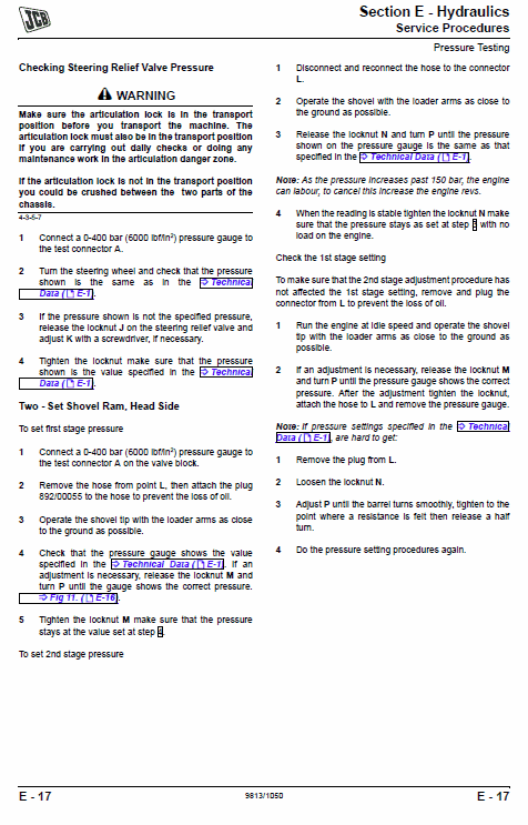 JCB 430ZX Wheeled Loader Shovel Service Manual Workshop Guide