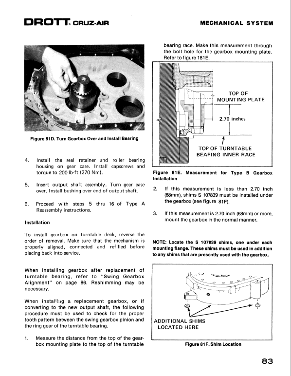 Drott 40 Cruz Air Excavator Series D Service Manual Workshop Guide