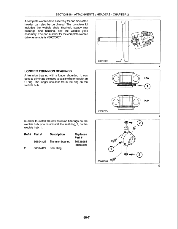New Holland 2200, 2300 Series Haybine Header Repair Service Manual Workshop Guide