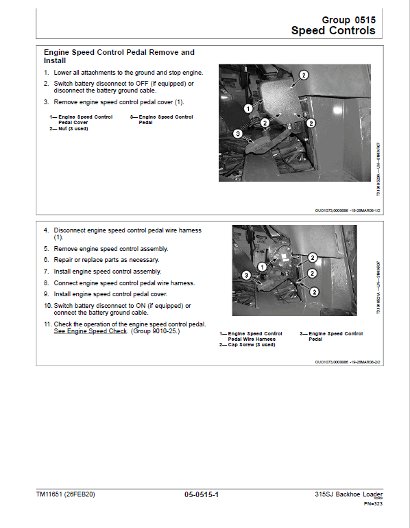 John Deere 315SJ Backhoe Loader Manual (S.N after BE315SJ300869 & T0315SJ178876 – ) Workshop Guide